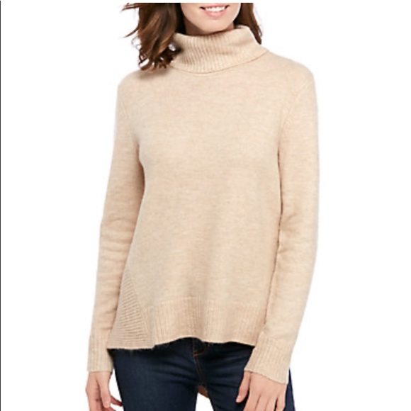 new directions Sweaters - New Directions Asymmetrical Mock Neck Sweater